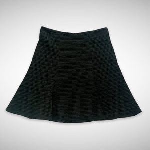 Anthropologie Maeve Ribbed Black Swing Skirt, Small